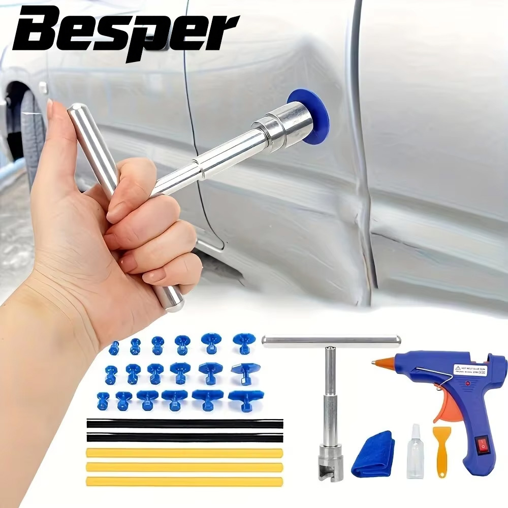 Workshop Hand Tools - Kit peralatan reparasi penyok mobil, Kit