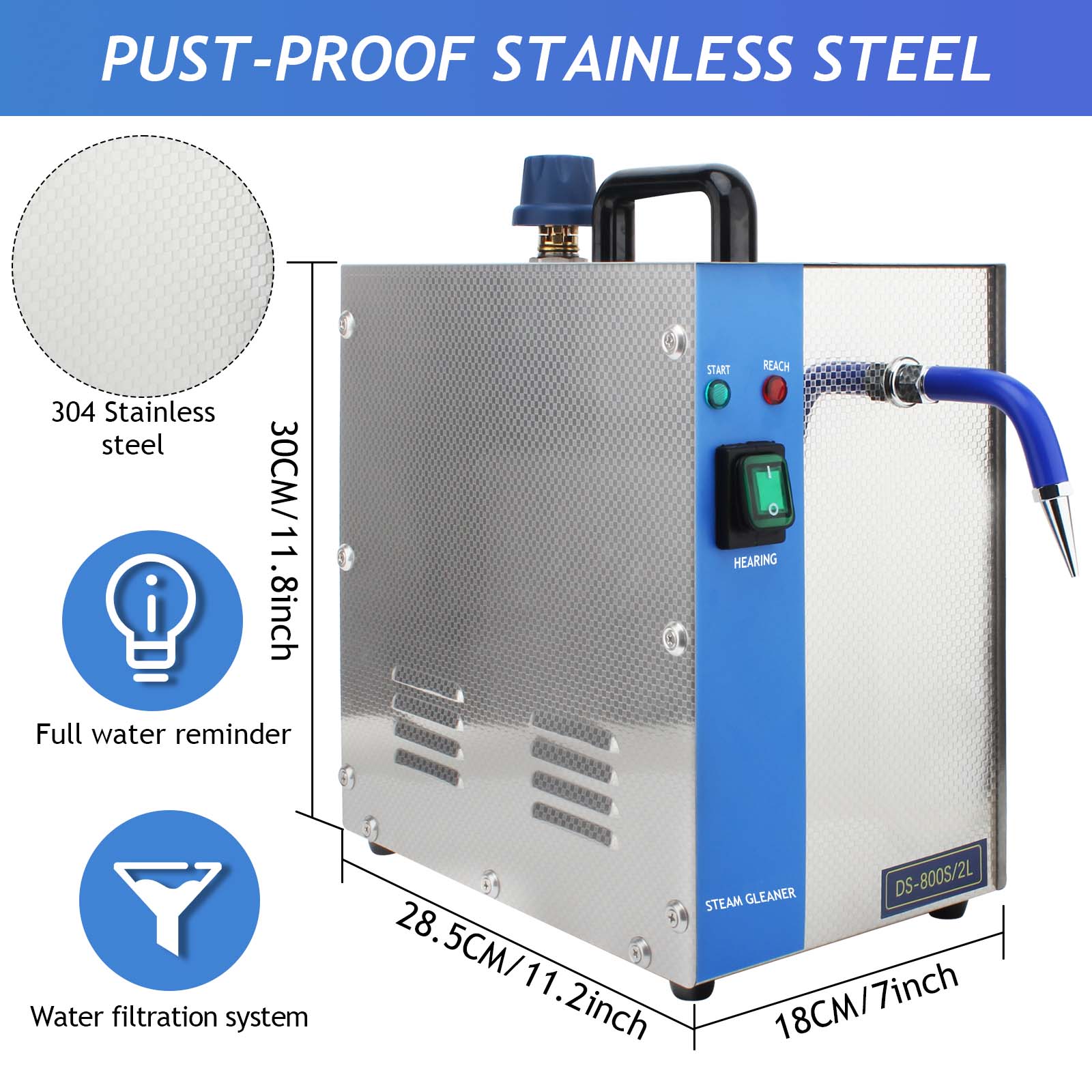Pembersih Uap Perhiasan 1300W  - Workshop Tools Steam ulasan dan harga