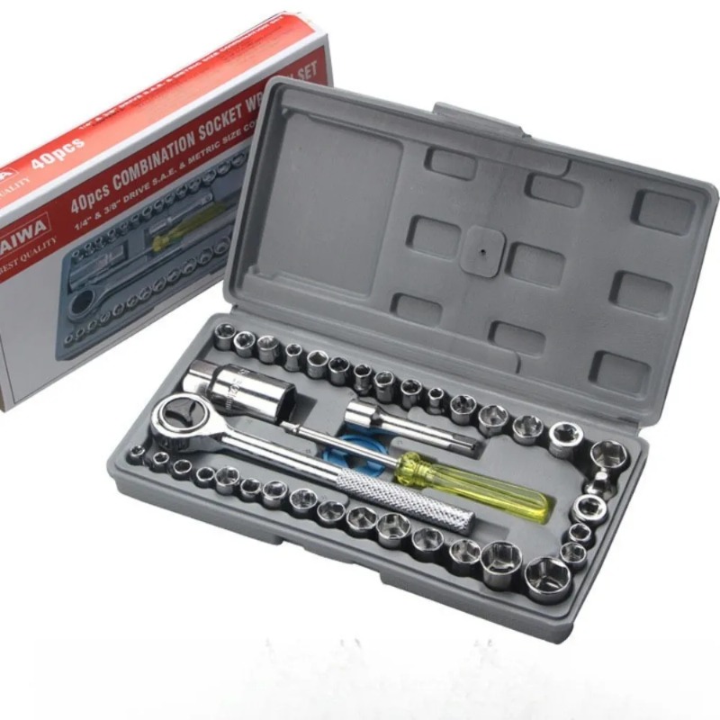 Set Soket Kombinasi 40-Potong  - Tools For Motorcycle Workshop ulasan dan harga